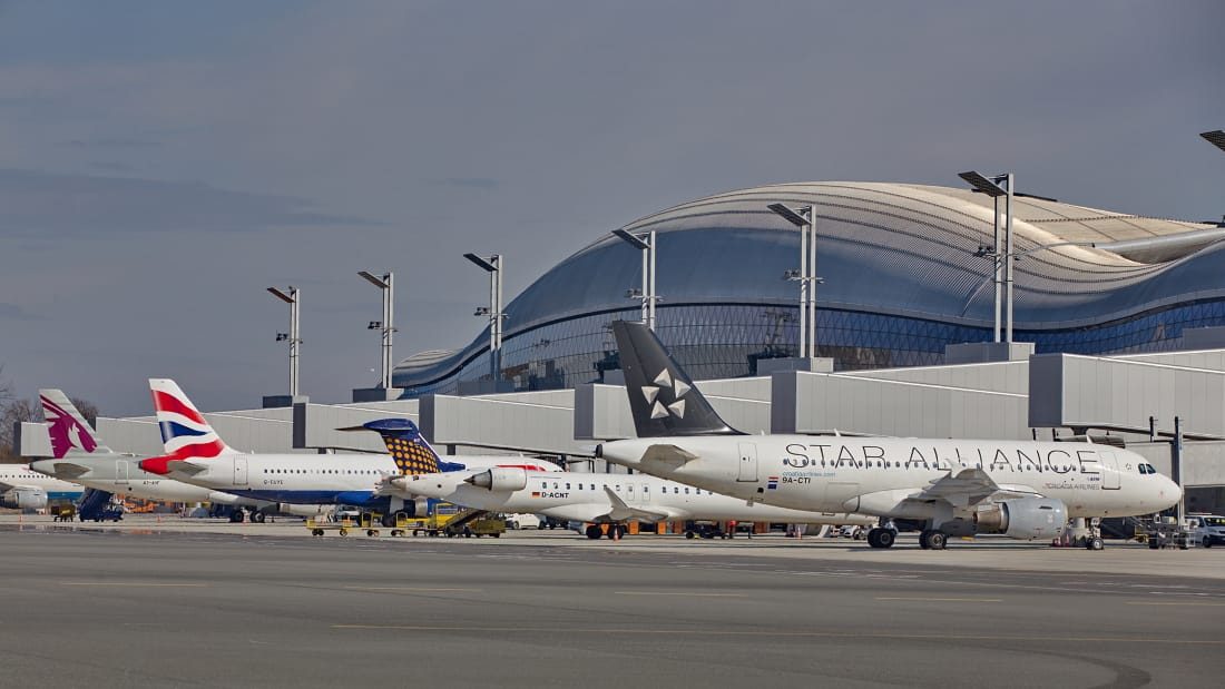 Aircraft at the airport